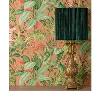 GAULAN 681995 Papier peint en vinyle tigres et feuilles tropicales cannelle texturé en relief pour mur salon cuisine bain couloir salle à mange hall - Rouleaux de 10 m x 0,52 m