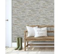 GAULAN 682659 Papier peint vinyle lavable effet ardoise texturé en relief pour mur salon cuisine bain chambre couloir stanza salle à mange tête de - Rouleaux de 10 m x 0,53 m