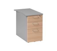 Caisson hauteur de bureau Jazz hêtre ambré 3 tiroirs profondeur 80 cm -