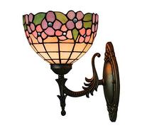 GAUUA Lampes Murales De Style Tiffany Tripage Verre Vétonnage Vétonnage Mur Wall Lighttures 8 Pouces, 1 Light, Light Night Modern Bedside for Chadow Living Living Room Hallway Liches De Chevet