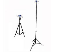 GAVALE Support De Perfusion Médical Portable, Potences pour Intraveineuse Pliable avec 4 Crochets en Alliage D'aluminium Support À Perfusione pour Personnes Âgées, Hôpital Et Clinique