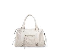 Gave Lux Sac à bandoulière, en daim véritable, pour femme Produit artisanal Fabriqué en Italie, GLX220609023FBG Cuir clair 41 x 28 x 13 cm, beige