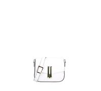 Gave Lux Sac à bandoulière pour femme en cuir véritable Made in Italy 21 x 13 x 6 cm, Blanc, Taille unique