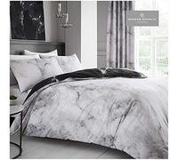 Gaveno Cavailia Parure de lit avec Housse de Couette et taie d'oreiller - Motifs rectangulaires, Coton, Blanc, King