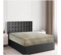 Gaveno Cavailia Teddy Parure de lit en Polaire Motif Licorne et étoiles Gris Anthracite Simple, crème, King Fitted Sheet