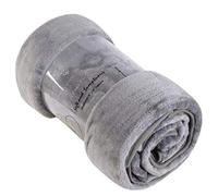 Gaveno cavalia Gaveno Cavailia Super Doux Fausse Fourrure Polaire Couvre-lit uni 200 x 240 cm, Polyester, Argent, King