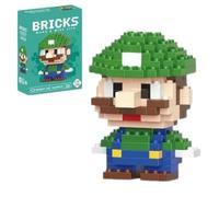 GAVI STORE | Figurine à assembler Luigi 6,2 cm | 164 pièces Micro Bricks | Jeu de construction compatible Lego