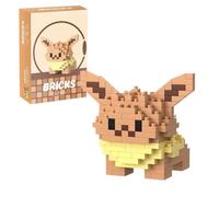 GAVI STORE | Figurine à assembler Pokémon Evoli 6 cm | 234 pièces Micro Bricks | Jeu de construction compatible Lego