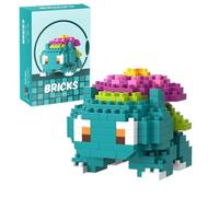 GAVI STORE | Figurine à assembler Pokémon Florizarre 5 cm | 214 pièces Micro Bricks | Jeu de construction compatible Lego