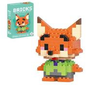 GAVI STORE | Figurine à assembler Zootopie Nick Wilde 6,4 cm | 147 pièces Micro Bricks | Jeu de construction compatible Lego