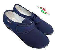 GAVIGA Pantoufles légères élastiquées pour femme réglables déchirer les oignons de rééducation d'été Made Italy 2025, bleu foncé, 37 EU