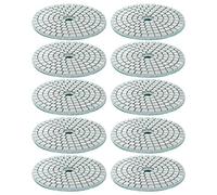 Gavigain 10 pièces 3 pouces diamant tampon de polissage humide disques de meulage souples accessoires de polisseuse pour marbre granit (Disque abrasif à eau fond blanc 3 pouces (2000)
