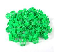 Gavigain 100pcs 6Colors 16 mm Numérodes en Plastique Poule Bandes de Jambe Anneaux Renusable Opérations de volaille Management (Green)