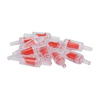 Gavigain 10pcs Aquarium Valve de Contre contrôle, vanne Non de Retour à Sens Unique, Plastique Robuste, empêche Les débits, pour la Pompe à air d'aquarium et Les Tubes de la (Transparent Red)