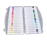Gavigain 36 couleurs stylos marqueurs de peinture acrylique marqueurs acryliques à coque triangulaire à haute couverture pour bricolage toile pierre artisanat en verre