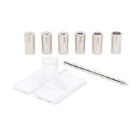 Gavigain 8 Pcs Self Centering Dowel Jig Kit 6 Size Inner Diameter Alloy Steel Drill Bushing Drill Bit Guide Centering Punch Set for Precise Drilling Woodworking