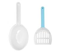 Gavigain Boîte à litière pour Chat Portable, Conception de Sauvegarde de l'espace, Trou de Fuite, poignée Ergonomique, Tamis Inclus, ABS, pour Les Petits espaces et Le Stockage (Blue)