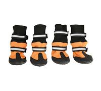 Gavigain Boots for Dogs Frenchie Shoes Doggie Boots Waterproof Reflective Medium Dog Boots & Protectors for Winter Snowy Day Summer Hot Pavement for Hiking Trail Running Orange (XL)