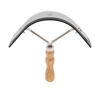 Gavigain Brosse de toilettage ergonomique avec manche en bois pour chevaux, en acier inoxydable, résistante à la rouille, légère, poignée antidérapante pour une utilisation