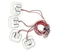 Gavigain Capteur à jauges de contrainte, capteur de Pesage 50kg en Forme de E, 4Pcs HX711 Module Temperature Sensor, Amplifier Weight Module DIY Kit