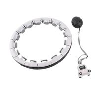 Gavigain Cerceau d'exercice de Taille Intelligent à 16 nœuds, Cerceau d'entraînement de Taille réglable détachable pour Adultes, Perte de Poids Blanc