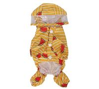 Gavigain Chien Arc-de-coagulations à Travers Le Vent, réfléchissant, Veste de Pluie à Capuche légère pour Chiens, Ajustement réglable pour Les promenades Quotidiennes et Les (L)