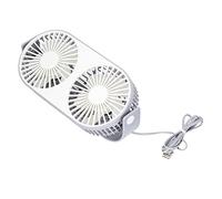 Gavigain Double ventilateur 360 Rotation USB charge Double tête ventilateur faible bruit grille conception Mini bureau ventilateur USB bureau ventilateur dortoir maison