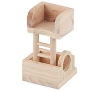 Gavigain Hamster Lookout Tower, Structure à Double Couche, Jouet d'escalade en Bois sûr, Centre d'activités multifonctionnelles, pour Les Petits Animaux de Compagnie