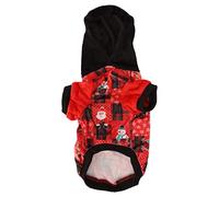 Gavigain Holiday Dog Hoodie Fabric en Peluche Chaleureux Confortable Conception Festive Facile Soins à Un Chandail de Compagnie Confortable pour Chiens (M)