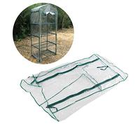 Gavigain Housse De Serre, Housse De Remplacement Pour Serre En PVC Transparent Avec Porte À Fermeture Éclair Enroulable - 69 X 49 X 160 Cm, Serre De Jardin