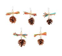 Gavigain Jouet Oiseau, pignons de pin, Raffia et bûche, santé, Morsure, Stimulation mentale, pour Les Oiseaux, Les Oiseaux de Petite à Moyenne Taille
