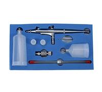 Gavigain JP131T Kit d'aérographe à double action avec gâchette à alimentation par gravité et grande capacité pour peinture d'artiste, modèle de nail art, peinture à la main