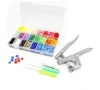 Gavigain Kit d'installation de boutons pour vêtements pour enfants, 24 couleurs, bouton-pression en résine T5, brillant, exquis, pratique, durable pour divers vêtements