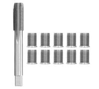 Gavigain M10x1.25 10pcs Kit de réparation de filetage de bougie d'allumage, M12X1.25 Tap inclus, en acier inoxydable robuste, pour la maintenance du moteur automobile