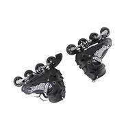 Gavigain Patins à Roues Alignées Réglables Intérieur Extérieur Patins De Fitness Enfants Filles Dames Bleu Noir S M L 1 Paire PVC PU PP Clés Vis (S)