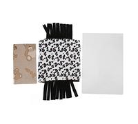 Gavigain Pet Tunnel Nest Flannel Leopard Small Animal Hideout Play Play Tube avec Rideau à Franges Hamster Guinée Pig Universal Shelter (Grey Leopard)