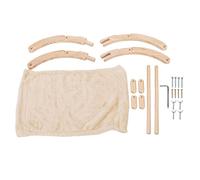Gavigain Petit hamac de Chat surélevé, Cadre en Bois, Anti-Glissement, Coussin Lavable à la Machine, Point de Repos aéré et Confortable pour Les Chats, Les Chiots, Les Lapins, Les