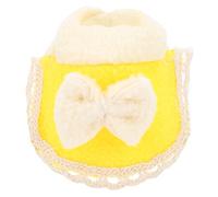 Gavigain Petit Manteau de Compagnie, Flanelle de Corail Doux, détail de Dentelle à bowk, Facile à Porter, Tenue hivernale Confortable pour Hamsters, cobayes, Lapins, furets (L)