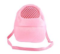 Gavigain Petit Porte-Animaux, intérieur Moelleux, Maille Respirante, bandoulière réglable, pour Les Hamsters, Les Rats, Les furets, Les hérissons, l'utilisation du Voyage (Pink L)