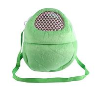 Gavigain Petit Porte-Animaux, intérieur Moelleux, Maille Respirante, bandoulière réglable, pour Les Hamsters, Les Rats, Les furets, Les hérissons, l'utilisation du Voyage (Green)