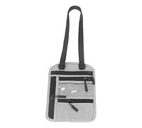 Gavigain Portefeuille Tour de Cou avec Blocage RFID, imperméable, léger, Sangle réglable, Nylon Respirant, Support de Passeport sécurisé pour Les Voyages et Une Utilisation (Gris Clair)