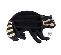 Gavigain présentoir en Cristal Design Raton Laveur 3 Niveaux 13,8 Pouces de Long 9,1 Pouces de Haut étagère en Pierre de Bois Affichage Table de Bureau de Chambre à Coucher