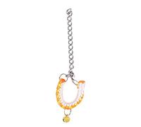 Gavigain Small en Cuir en Nylon Collier pour Animaux de Compagnie, réglable, Doux et Robuste, avec Cloche, pour Les Hamsters, Le vol et Les Petits Animaux de Compagnie (Yellow Orange)