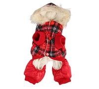 Gavigain Small Plaid Fleece Dog Veste, Polyester Doux, Protection des Cheveux, chaleureuse et Confortable, pour de Petites Races comme Teddy, Chihuahua, Yorkshire, Usage extérieur (M)