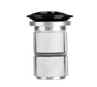 Gavigain Tête de Fourche pour vélo, 1/1.25inch Headset Top Bike Threadless Stem Boltahead, Aluminum Alloy Stem Headset Top Cap (Black)