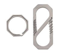 Gavigain Ti Alliage Porte-clés Clip Double Porte à Dégagement Rapide Porte-clés pour Hommes Femmes Sac À Dos