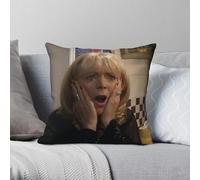 Gavin And Stacey Pam Shipman Taie d'oreiller en polyester et lin velours Fermeture éclair décorative 45,7 cm