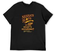 Gavin & Stacey Nessas Slots Whats Occurring Souvenirs Men's T-Shirt Graphic Printed Tee Black XL