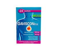 Gavisconell suspension buvable 24 sachets goût menthe sans sucre