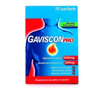 GavisconPro Suspension Buvable Menthe Sans Sucre 10 Sachets